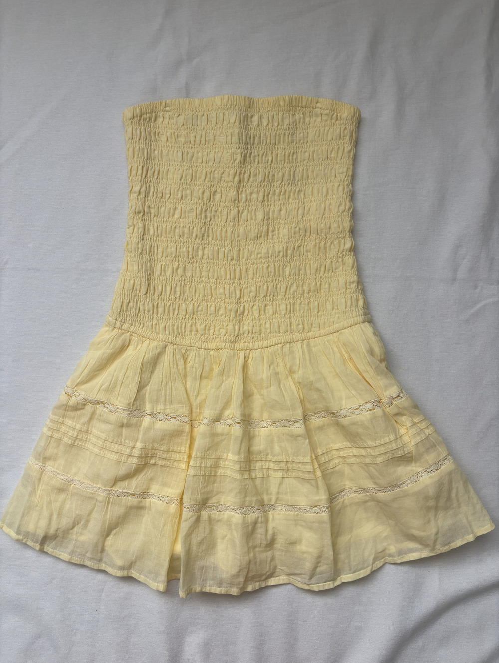 Hollister yellow, romper with removable straps: sz small
